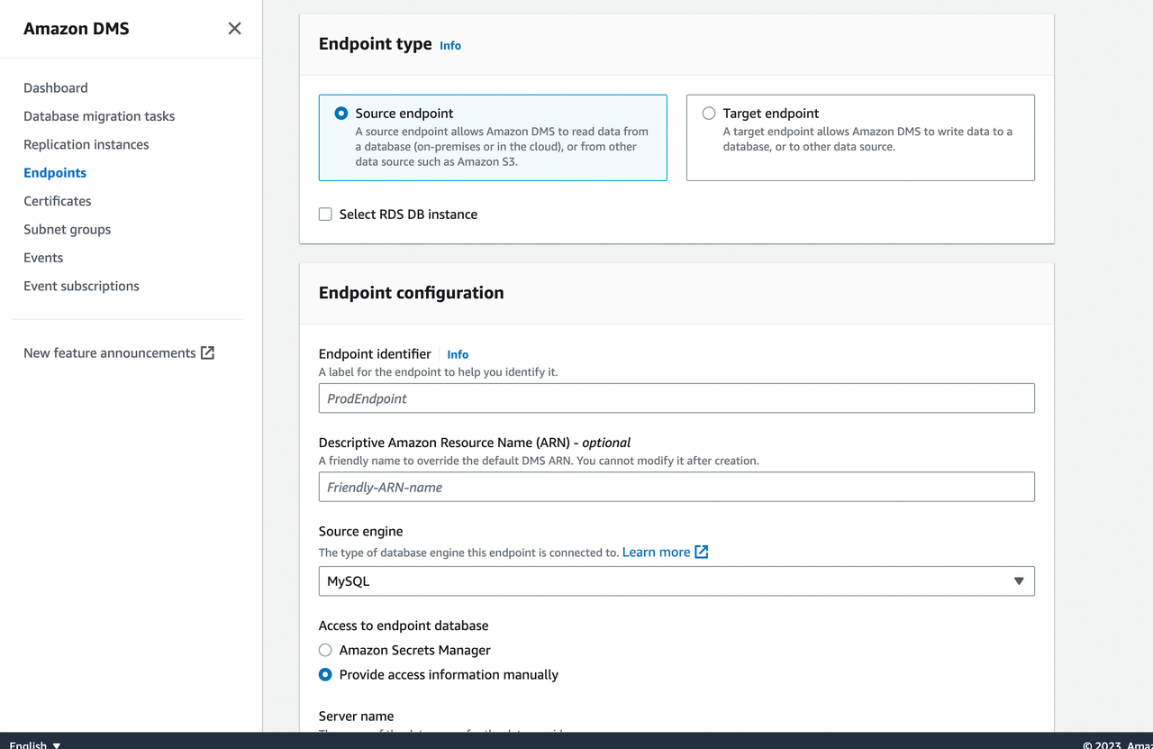 Select RDS DB instance